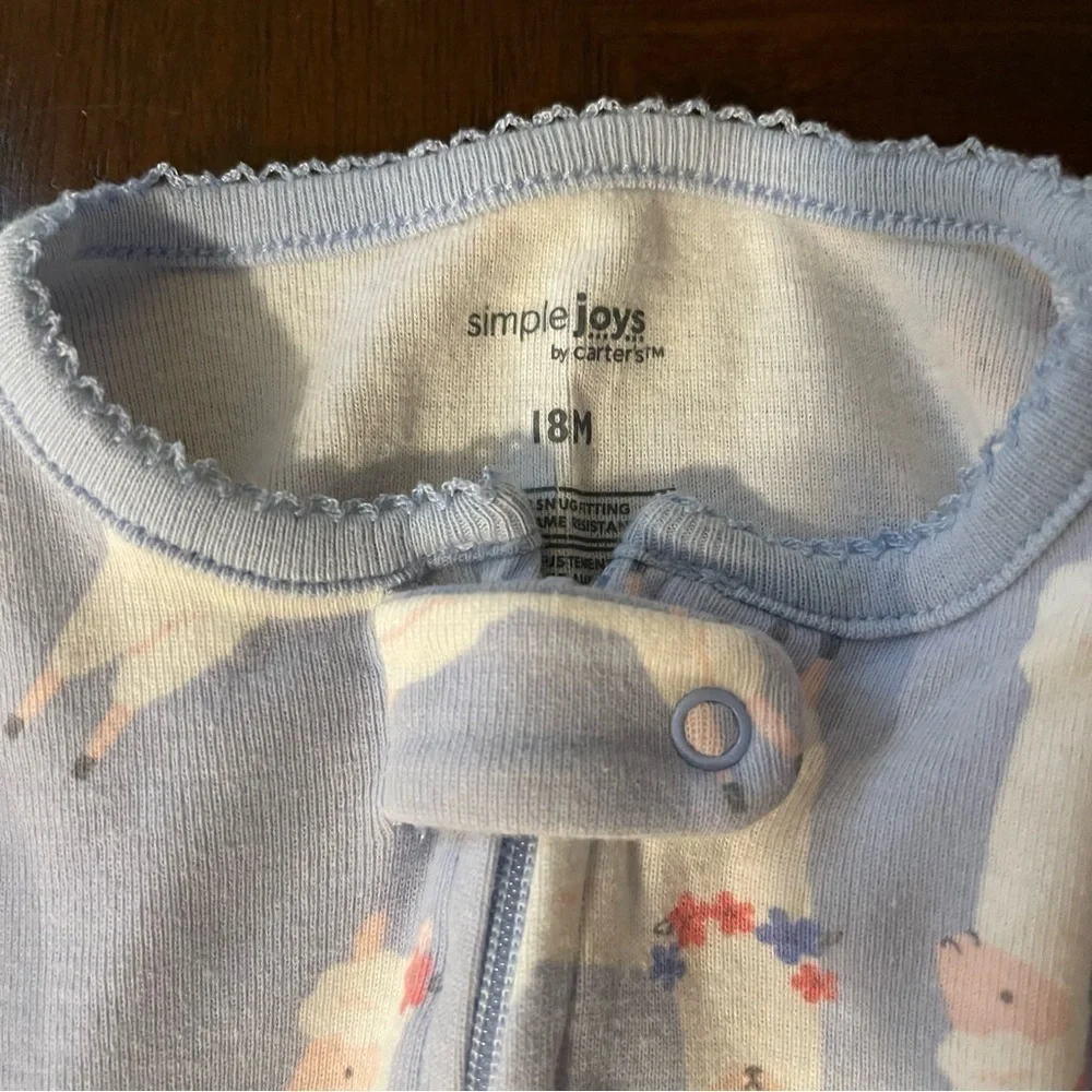 Carter’s: Simple Joys | Llama footed pajamas | 18 mo